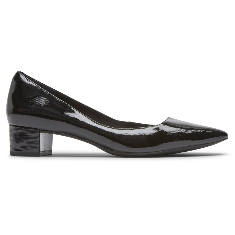 Rockport Women's Total Motion Gracie Heel Pumps - Black - USA (3074SQHCG)